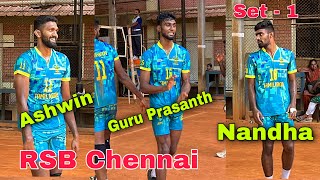 Prime Volley Star ⭐️  Nandha 🔥 Ashwin 🔥 Guru Prasanth | RSB Chennai Vs RSB Ahmedabad