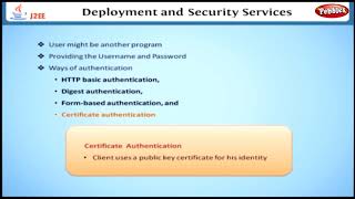 Deployment and Security Services | Learning J2EE in English | Learn Java EE Tutorial