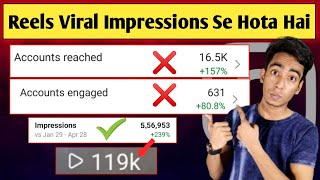 Reels Viral Impressions Se Hota Hai | Reels Views Down Problem Solved | Instagram Impressions