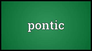 Pontic Meaning