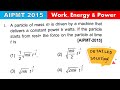 AIPMT 2015 |A particle of mass m is driven by a machine that delivers a constant power k watts. If t