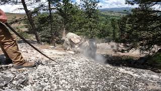 Massive Boulder Rolls Down Mountain