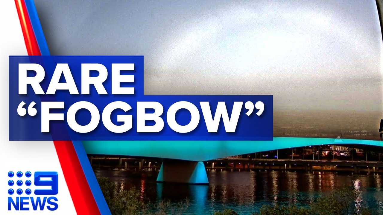 Rare weather phenomenon known as a 'fogbow' appears in Queensland sky | 9 News Australia