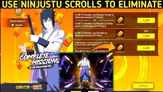 Free Sasuke Bundle Spin Mission In Free Fire | Free Fire New Yellow Chakra Voucher Mission Complete