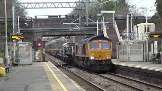 GBRf 66758 Engineering Train passing Crouch Hill