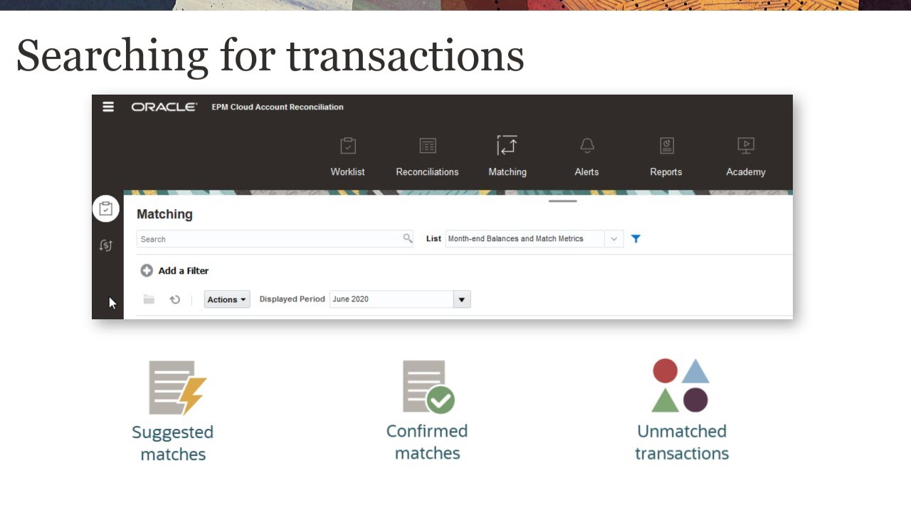 Searching For Transactions In Transaction Matching - YouTube