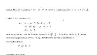 4.3 Polynomifunktion suurin ja pienin arvo e3 ja e4