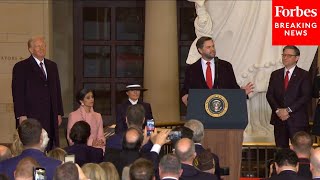 'We're Going To Make America Great Again': JD Vance Speaks To Inauguration Crowd