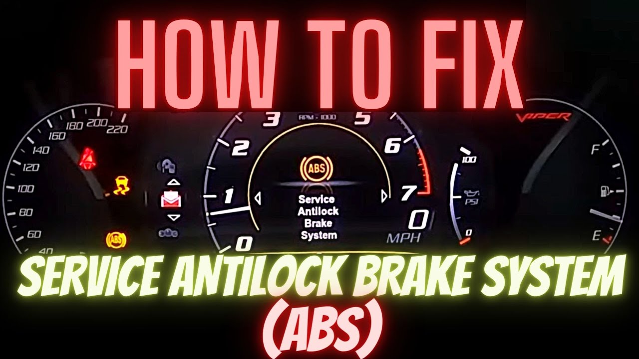 HOW TO FIX ABS ERROR - SERVICE ANTILOCK BRAKE SYSTEM - YouTube