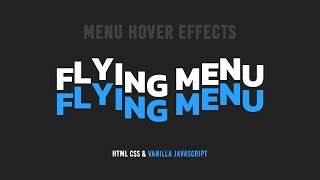 Javascript Menu Hover Effects | Html CSS