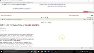 How to Find an Article Permalink on Lexis Nexis