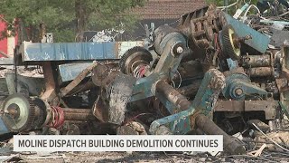 Moline Dispatch's press fated for scrap as building demolition continues