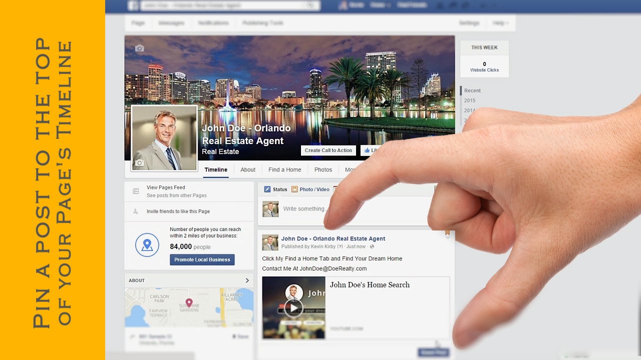 How To Pin A Post On Your Facebook Page - YouTube