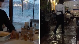 Romantic Dinner Ruined After Restaurant Gets Flooded By Storm