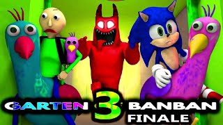 GARTEN OF BANBAN 3 FINALE! vs SONIC \u0026 BALDI Roblox Minecraft Animation CHALLENGE! Ft The Devil