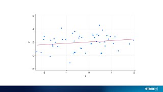 Simple linear regression in Stata