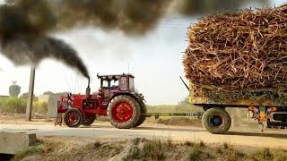 Belarus 510 Tractor Heavy Load Trailer Fail On Ramp | Tractor Trailer Sugarcane Load Trailer