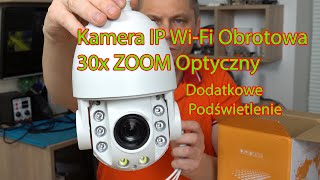 Kamera IP WiFi obrotowa 30x ZOOM Optyczny - do monitoringu zewnętrznego z Funkcją Alarmu!