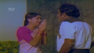 ತನನ್ನ ಮರೆತು ಬಿಡಿ ಎಂದು ಗಂಡನನ್ನು ಕೇಳಿಕೊಳ್ಳುತ್ತಿರುವ ಹೆಂಡತಿ | Saptapadi Kannada Movie Scene | Ambareesh