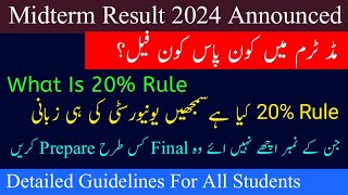 what is 20% rule in virtual university | midterm results 2024 vu | final term preparation 2024