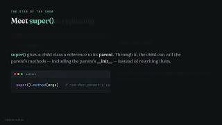 Python OOP: Inheritance and super() #pythonprogramming