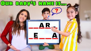 OUR  BABY NAME REVEAL!! | Jancy Family