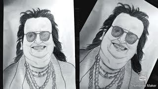 Pencil Sketch- Remembering Bappi Lahiri