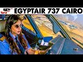 Piloting BOEING 737 out of Cairo | Cockpit Views