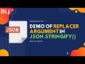 Demo of replacer argument in JSON.stringify() in JavaScript