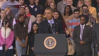 President Obama's speech at CCSU in New Britain