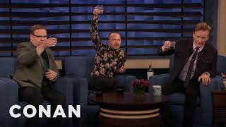 Conan Sips Aaron Paul & Bryan Cranston’s Mezcal | CONAN on TBS