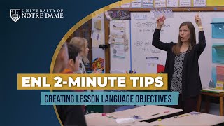 Creating Lesson Language Objectives
