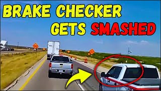 A Day in The Life of an American Truck Driver - Road Rage, Brake Check, Car Crash, Instant Karma USA