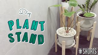 How to Make Wood Plant Stand (Minimal Style) 🌳 #shorts