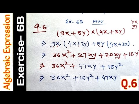 Exercise- 6B | Qus- 6 | Class 8 | Operations On Algebraic Expressions ...