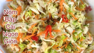 cách làm nộm bắp cải ngon đơn giản nhất