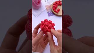 好漂亮的一束玫瑰花，和我一起做起来吧！#手工diy #手工 #diyideas #diycrafts #diy #diyprojects #亲子手工