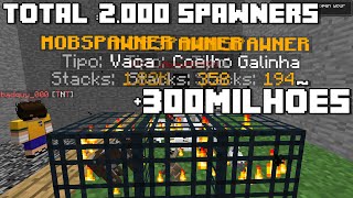 2K DE SPAWNERS 300 MILHÔES - RANKUP REALM #3