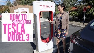 Tesla Model 3 ♥ First Time Supercharging!