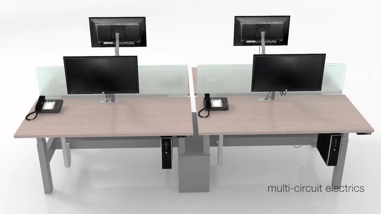 Teknion | Height Adjustable Bench - YouTube