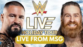 SAMI ZAYN vs BRON BREAKKER 2 OUT OF 3 FALLS IC TITLE MATCH LIVE FROM MSG - WWE HOLIDAY TOUR #wwe