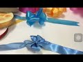 HOW TO MAKE AN EASY GIFT RIBBON TRIPLE BOW FABRIC STEP BY STEP POMPOM POM POM PON MUST WATCH