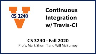 Continuous Integration w/ Travis-CI