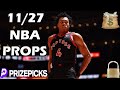 PRIZEPICKS NBA PICKS | WEDNESDAY 11/27/24 | NBA PLAYER PROPS PICKS | NBA PROPS & BETS TODAY