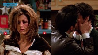 Friends-HD videos-Rachel’s face exploded and Joey kisses Chandler to shut him up at New Year's party