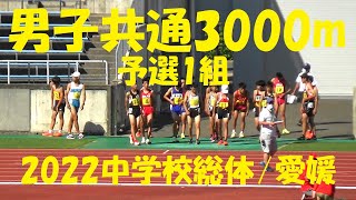 2022愛媛県中学校総体陸上/男子共通3000m予選1組