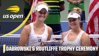 Gaby Dabrowski and Erin Routliffe Women’s Doubles Trophy Ceremony 🏆 | 2023 US Open