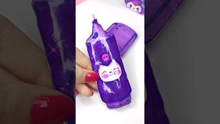 DIY kuromi squishy pen 🖊️ - how to make squishy pen - fati craft world