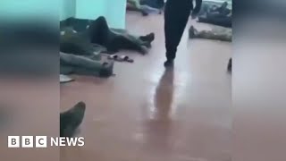 Footage shows harsh conditions of military call-up centres in Russia - BBC News
