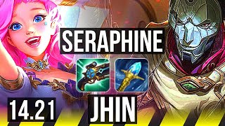 SERAPHINE \u0026 Senna vs JHIN \u0026 Zyra (ADC) | KR Diamond | 14.21